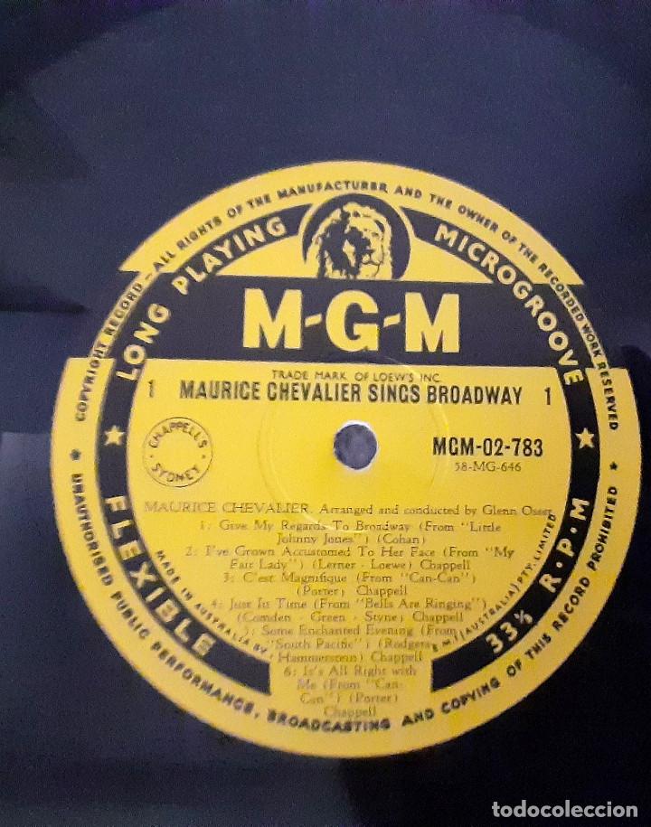 Discos de vinilo: MAURICE CHEVALIER - SINGS BROADWAY - Foto 5