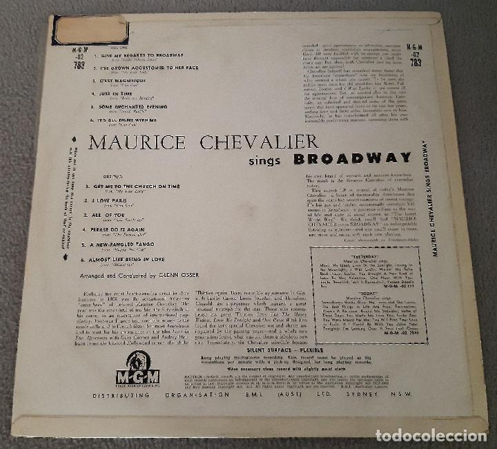 Discos de vinilo: MAURICE CHEVALIER - SINGS BROADWAY - Foto 9