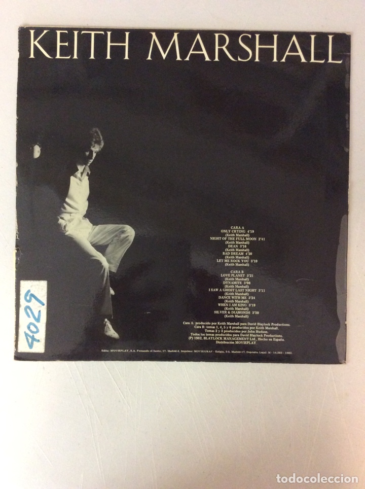 Discos de vinilo: Keith Marshall. Only crying - Foto 2