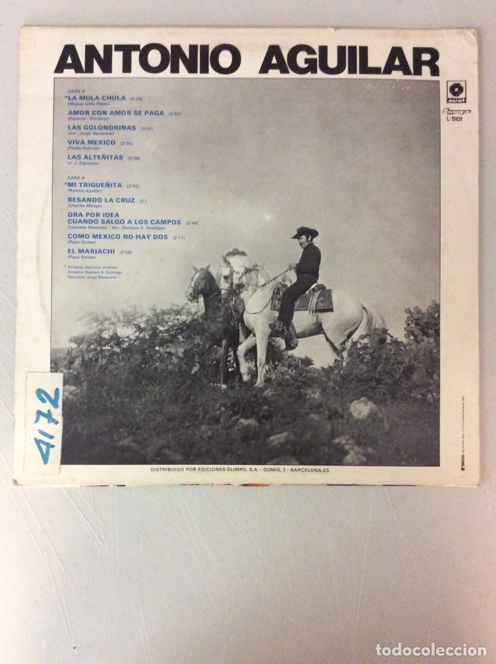 Discos de vinilo: La Mula Chula. Antonio Aguilar - Foto 2