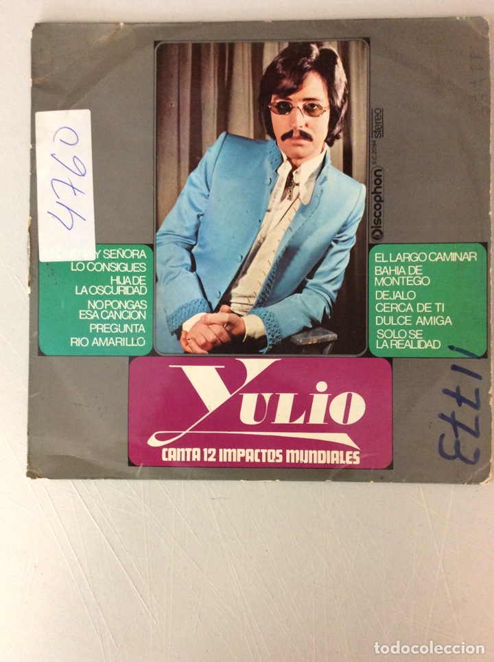 Discos de vinilo: Yulio canta 12 impactos mundiales . Mi due&ntilde;a y se&ntilde;ora.