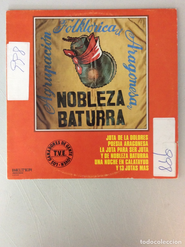 Discos de vinilo: Agrupaci&oacute;n Folklorica Aragonesa. Nobleza Baturra