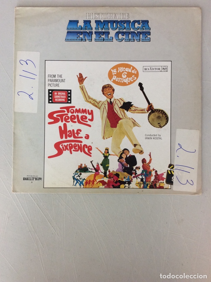 Discos de vinilo: Historia de la m&uacute;sica en el cine. La mitad de 6 peniques. Tommy Steele in half a sixpence