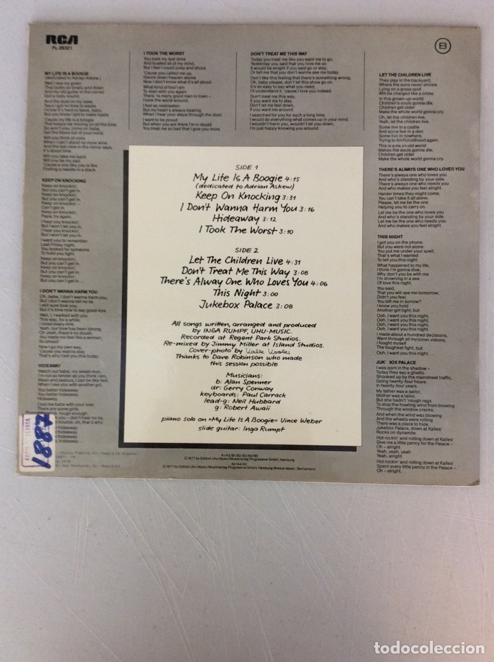 Discos de vinilo: Inga Rumpf. My life is a boogie - Foto 2