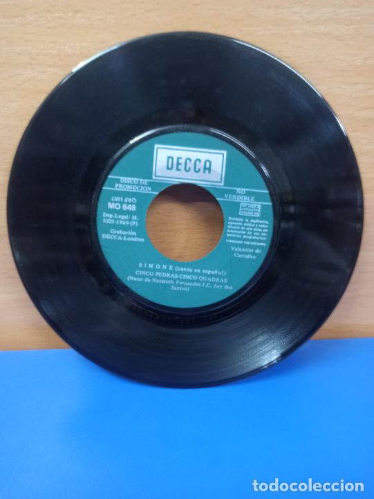Discos de vinilo: SINGLE DISCO VINILO SIMONE CANTA EN ESPA&Ntilde;OL DESHOJADA PROMOCION - Foto 2