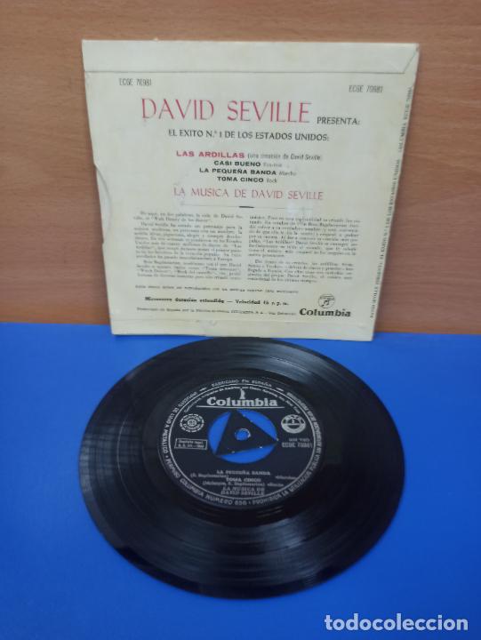 Discos de vinilo: SINGLE DISCO VINILO DAVID SEVILLE LAS ARDILLAS +3 - Foto 2