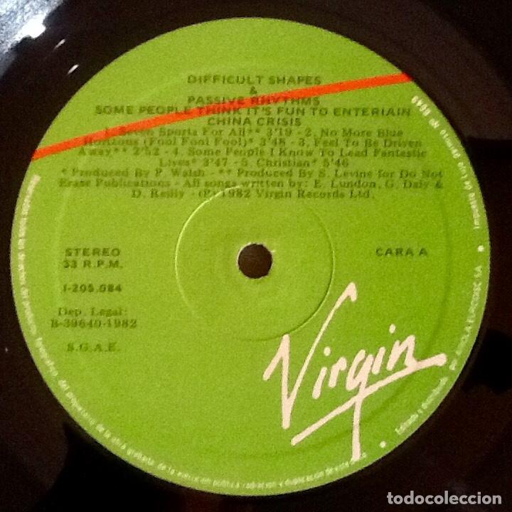 Discos de vinilo: CHINA CRISIS : DIFFICULT SHAPES & PASSIVE RHYTHMS [VIRGIN - ESP 1982] LP - Foto 3