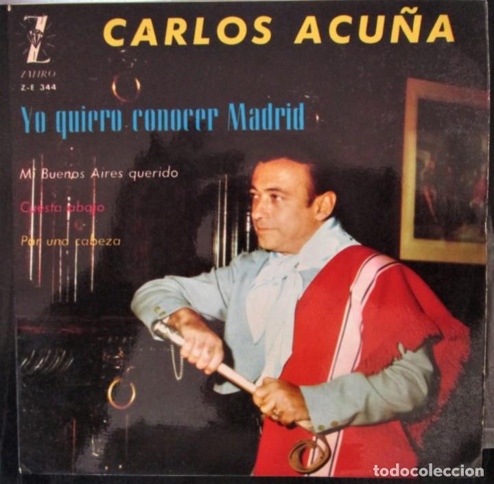 Discos de vinilo: CARLOS ACU&Ntilde;A - YO QUIERO CONOCER MADRID - Foto 1