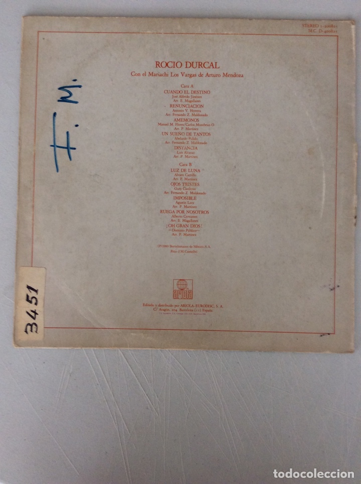 Discos de vinilo: Rocio Durcan. Volumen 4. - Foto 2