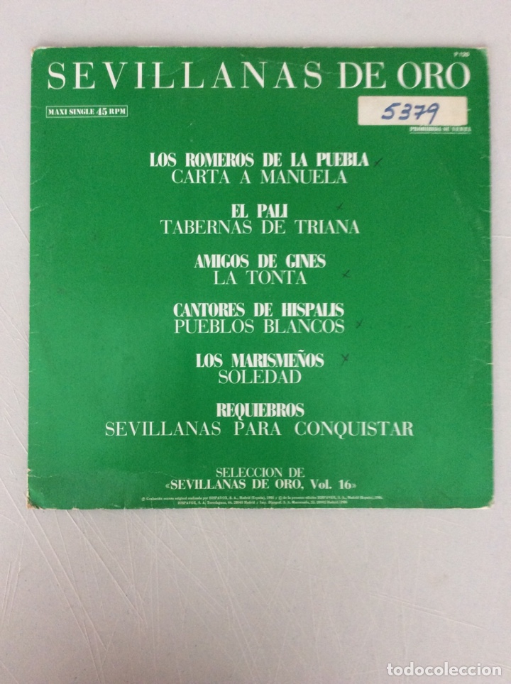 Discos de vinilo: Sevillanas de oro volumen 16 - Foto 2