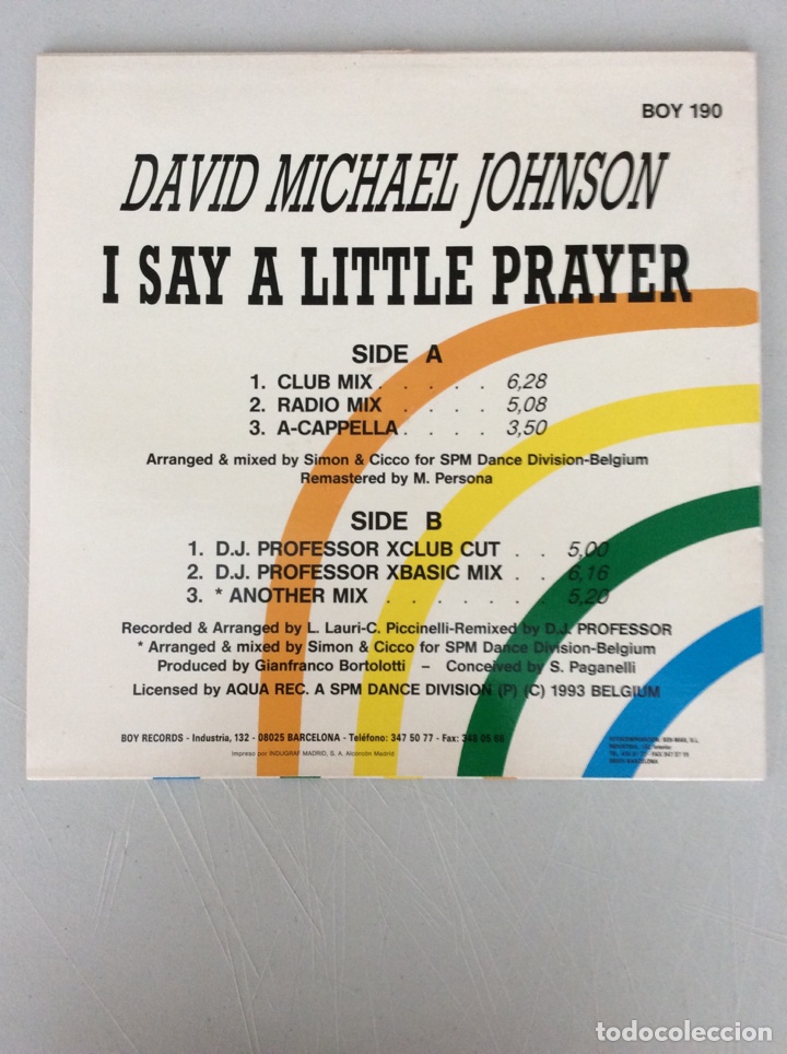 Discos de vinilo: D.M. Johnson. I say a little prayer - Foto 2