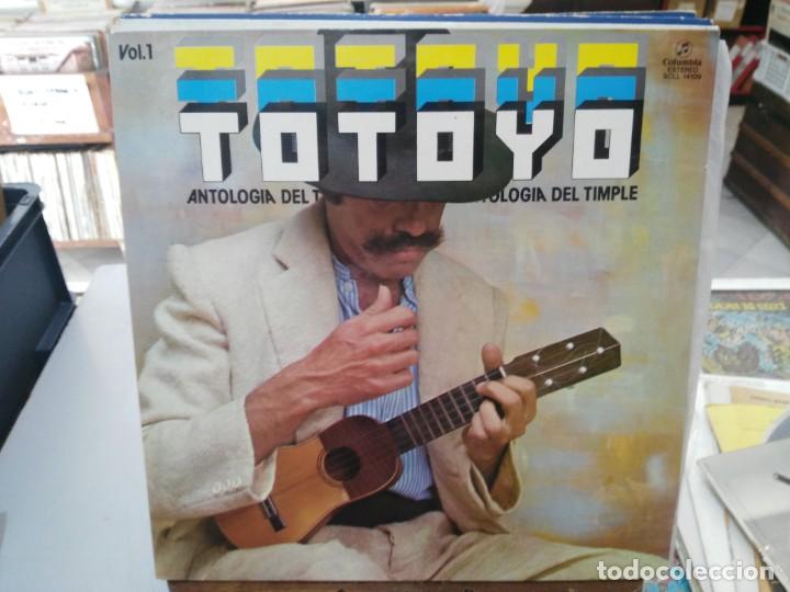 Disques de vinyle: Totoyo - Antolog&iacute;a del Timple - LP. sello Columbia 1978