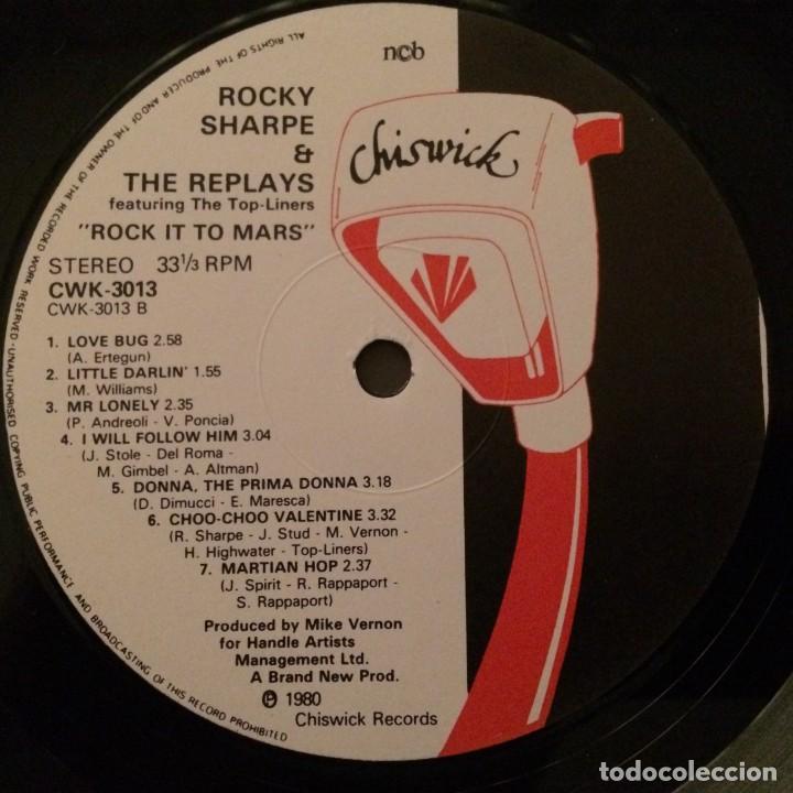 Discos de vinilo: Rocky Sharpe & The Replays ‎– Rock It To Mars , Sweden 1980 Chiswick - Foto 6 - 286650058