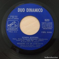 Discos de vinilo: DUO DINAMICO - SOMOS JOVENES +3 RARO EP DEL AÑO 1962 (SE VENDE SOLO EL VINILO, SIN LA PORTADA). Lote 286751518
