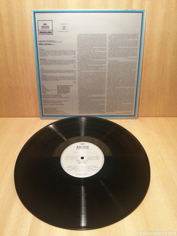 Discos de vinilo: Dido y Eneas. Henry Purcell. Charles Mackerras. - Foto 2