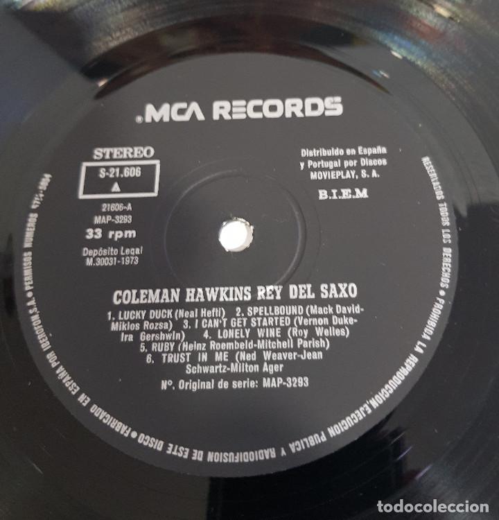Discos de vinilo: COLEMAN HAWKINS - REY DEL SAXO - Foto 2
