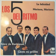 Discos de vinilo: LOS CINCO 5 DEL RITMO - LA FELICIDAD (CEM, EP, CEM 3005, 1967, PROMO). Lote 286826158