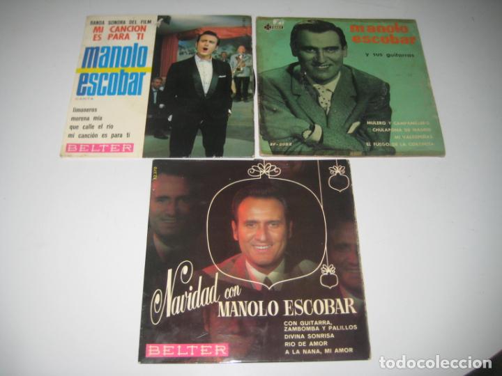 Discos de vinilo: Manolo Escobar - Lote de 3 eps - Foto 1