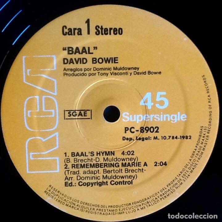 Discos de vinilo: DAVID BOWIE : IN BERTOL BRETCHS BAAL [RCA - ESP 1982] 12&rdquo; - Foto 4