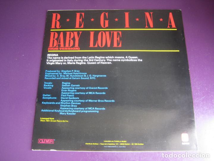 Discos de vinilo: Regina - Baby Love - MAXI SINGLE ZAFIRO 1986 - ELECTRONICA POP 80S - SIN USO - DISCO 80S - Foto 2 - 286988048