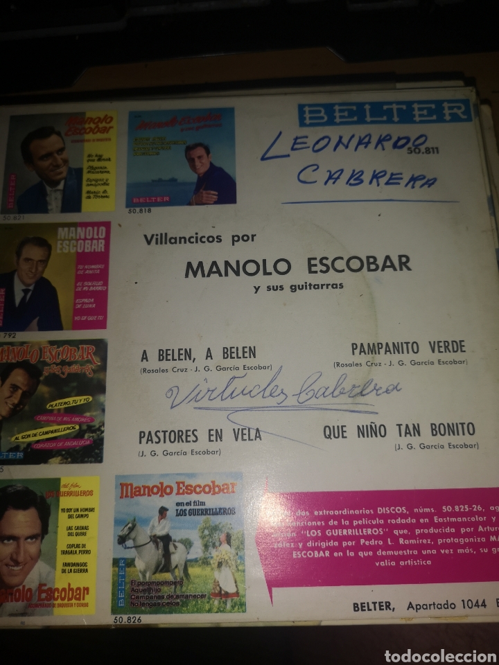 Discos de vinilo: Vinilo Manolo Escobar Villancicos - Foto 2 - 286996188