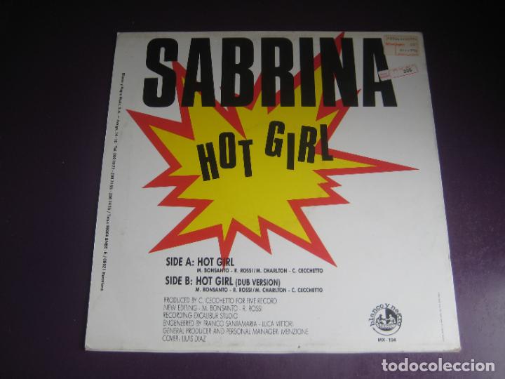Discos de vinilo: Sabrina ‎– Hot Girl - MAXI SINGLE BLANCO Y NEGRO 1988 - ITALODISCO DISCO 80S - ELECTRONICA - Foto 2 - 287079243