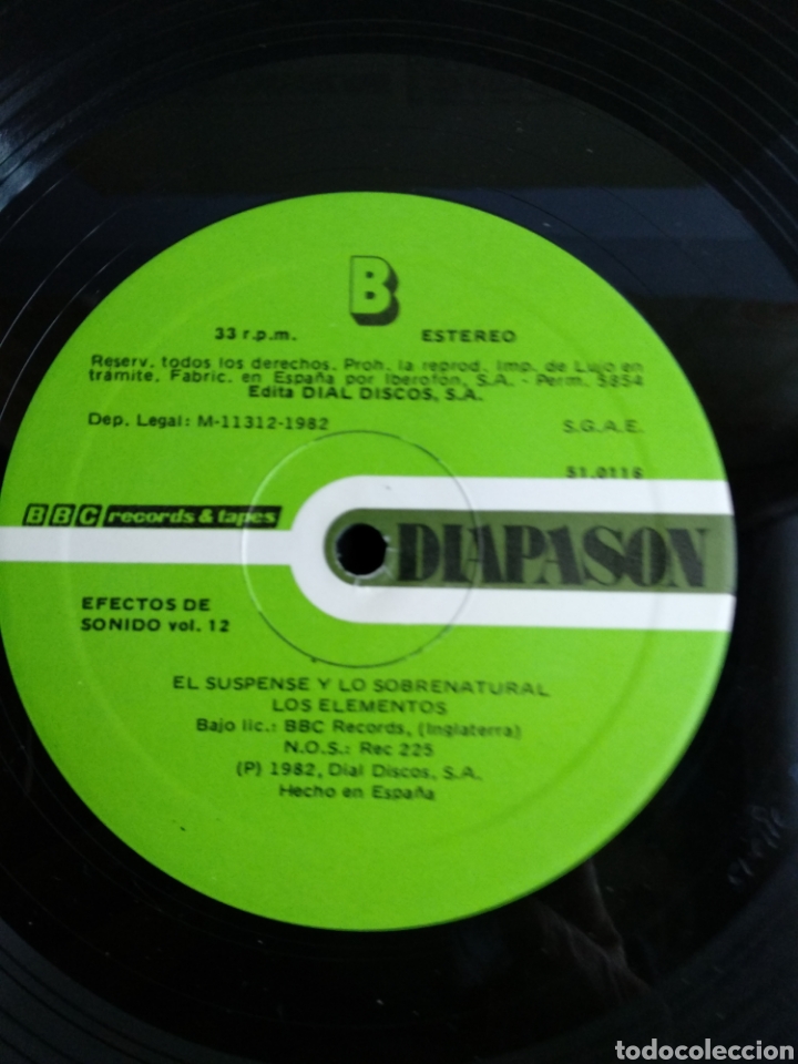 Discos de vinilo: *EFECTOS DE SONIDO, VOL. 12, 1982 A2 - Foto 4