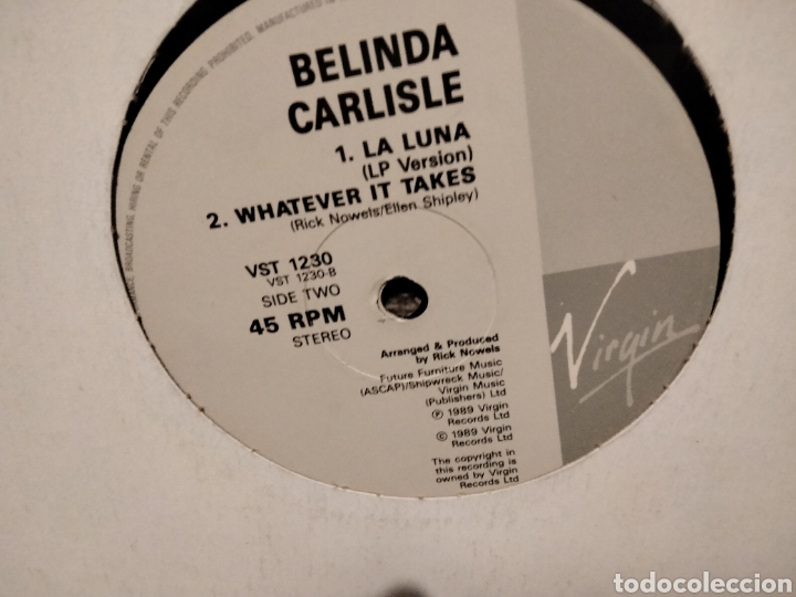 Discos de vinilo: Belinda carlisle - la luna - Foto 1