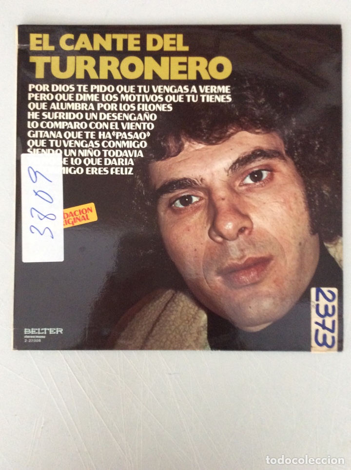 Disques de vinyle: El cante del Turronero. Por Dios te pido que t&uacute; vengas a verme