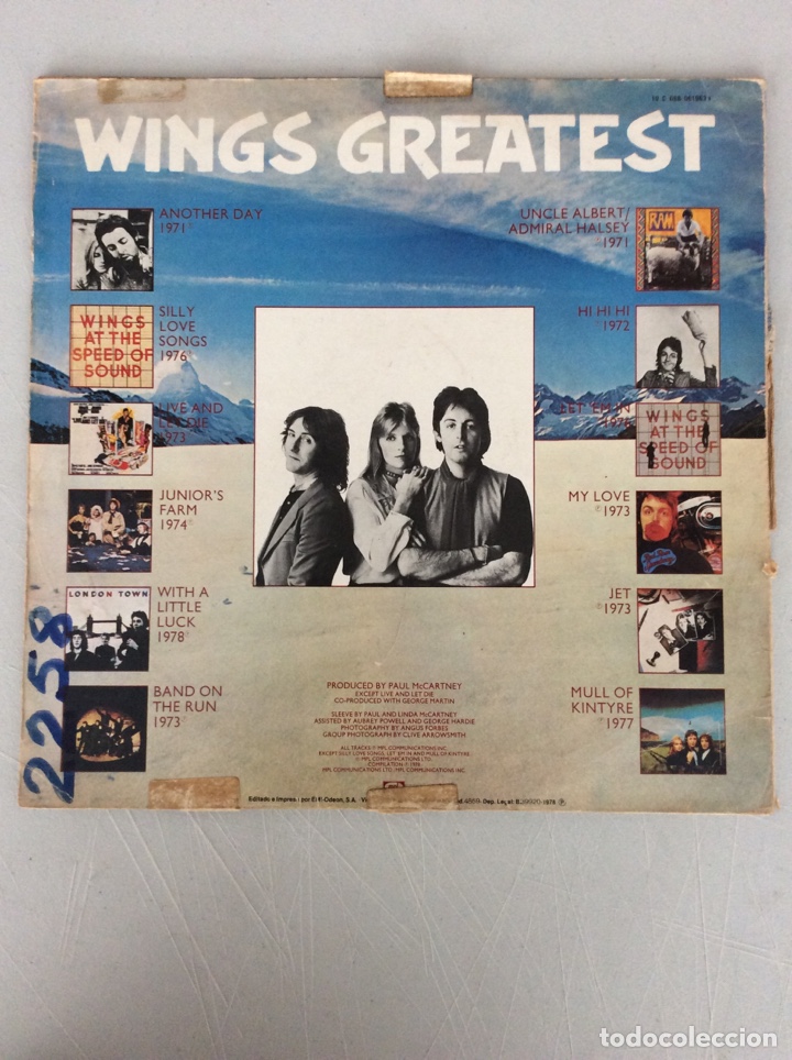 Discos de vinilo: Wings greatest . Produced by Paul McCartney - Foto 2