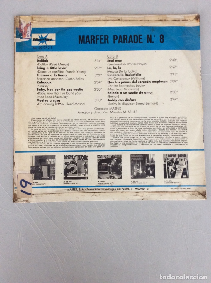 Discos de vinilo: Marfer parade n&ordm; 8. Juddy con disfraz - Foto 2