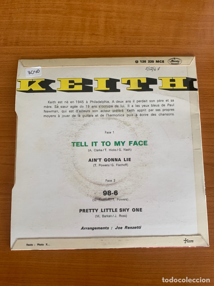 Discos de vinilo: Keith - Tell it to my face - Foto 2