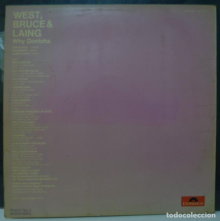 Discos de vinilo: WEST, BRUCE & LAING // WHY DONTEBA // 1973 //(VG VG). LP - Foto 2