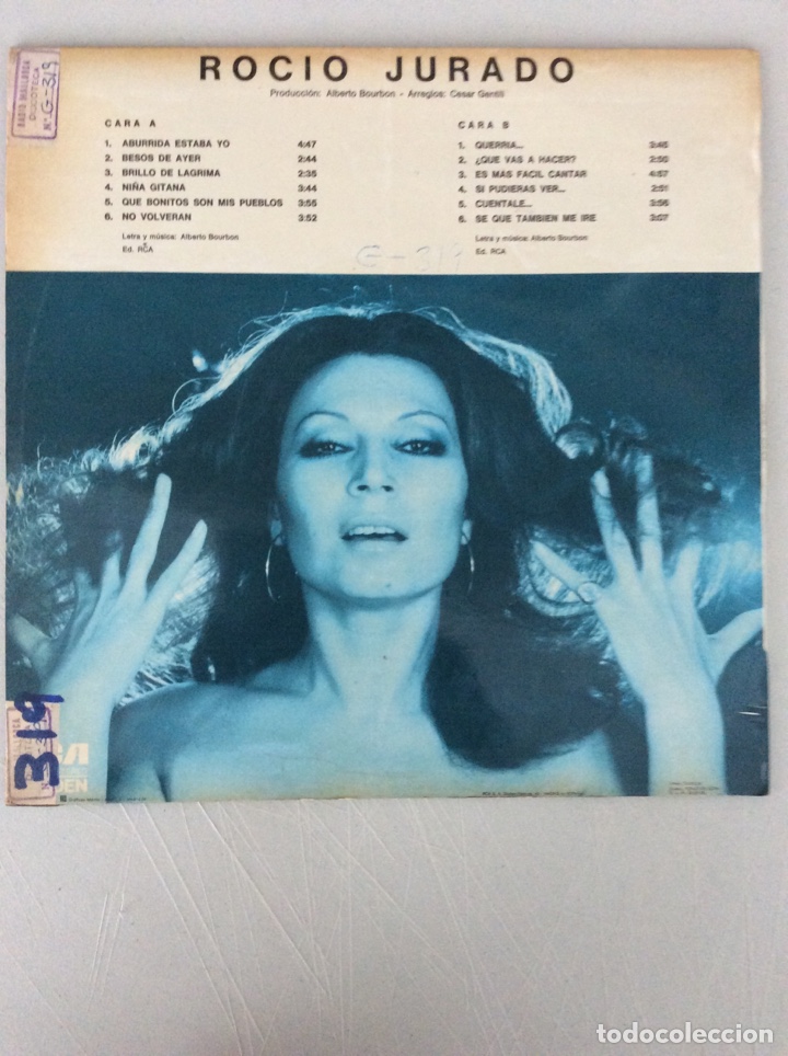 Discos de vinilo: Roc&iacute;o Jurado. Aburrida estaba yo. - Foto 2