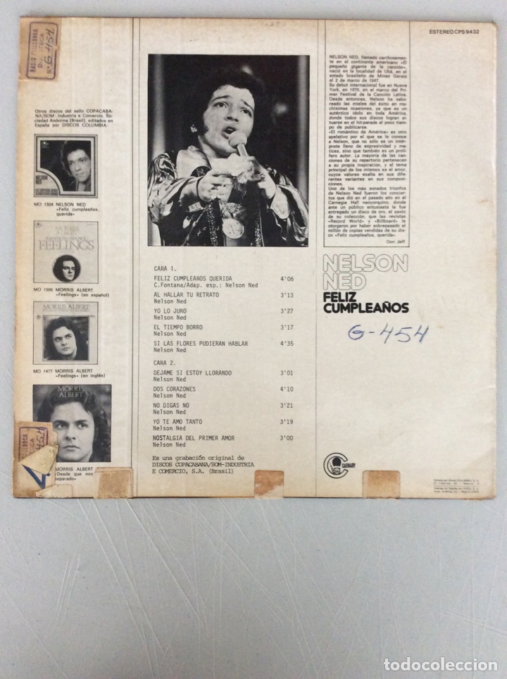 Discos de vinilo: Nelson Ned. Feliz cumplea&ntilde;os. - Foto 2