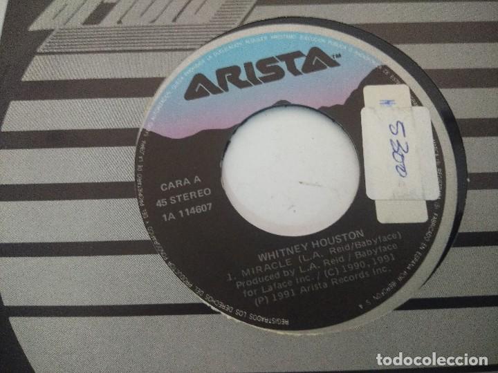 Discos de vinilo: SINGLE/WHITNEY HOUSTON/MIRACLE/PROMOCIONAL. - Foto 3