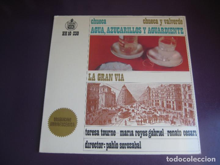 Discos de vinil: AGUA, AZUCARILLOS Y AGUARDIENTE - LP HISPAVOX 1963 - CARRION CHUECA - SOROZABAL - TOURNE - CESARI