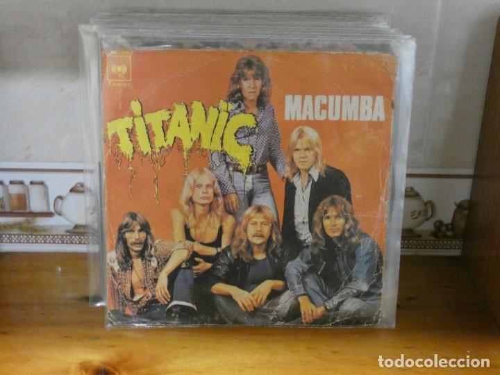 Discos de vinilo: CAJSING 18 DISCO SIETE PULGADAS TITANIC MACUMBA 1970 HARD ROCK DANES YONKI