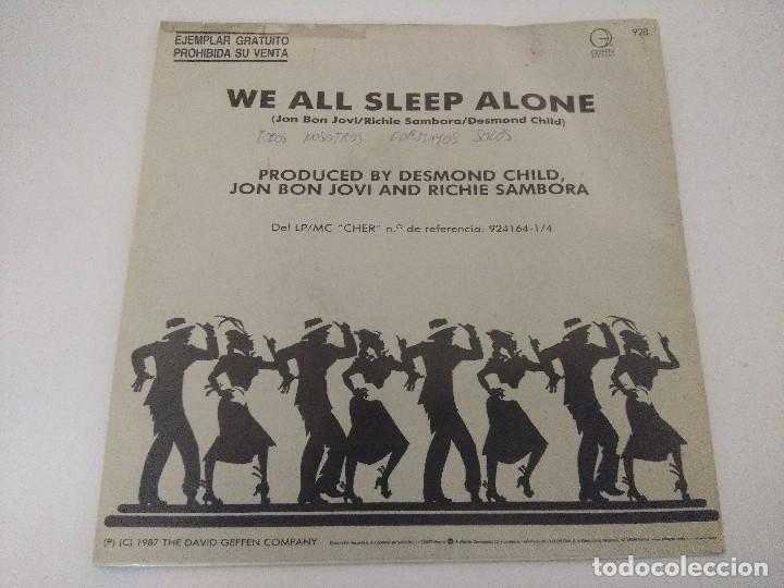 Discos de vinilo: SINGLE/CHER/WE ALL SLEEP ALONE/PROMOCIONAL. - Foto 3