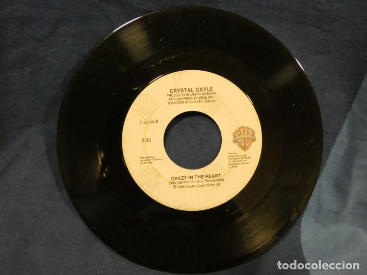 Disques de vinyle: BOXX129 SINGLE 7 PULGADAS USA ESTADO ACEPTABLE CRYSTAL GAYLE CRY - CRAZY IN THE HEART