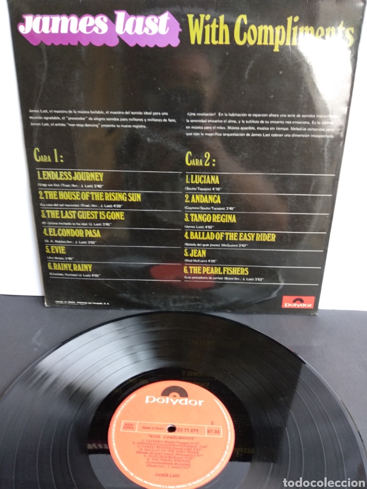 Discos de vinilo: *JAMES LAST, WITH COMPLIMENTS, POLYDOR, 1971 A2 - Foto 2