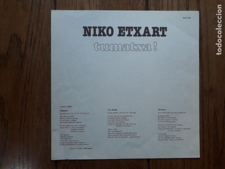 Discos de vinilo: Niko etxart - tumatxa ! - Foto 3