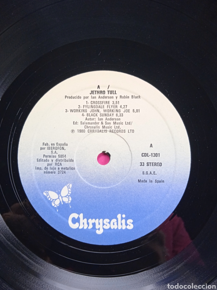 Discos de vinilo: Jethro Tull &ndash; A, Chrysalis &ndash; CDL 1301, 1980, Spain. - Foto 6