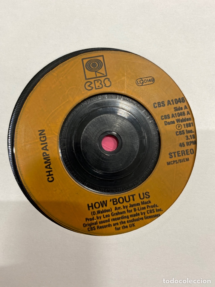 Discos de vinilo: Champaign - How Bout Us(7&rdquo;, Single) (1981/UK) - Foto 1