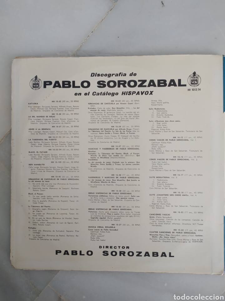 Discos de vinilo: 2LP Pablo Sorozabal 1958 - Foto 4