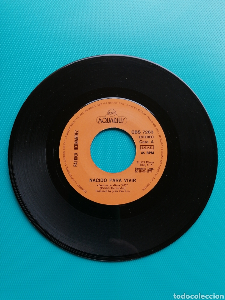 Discos de vinilo: Patrick Hern&aacute;ndez - Born to be alive - Foto 2