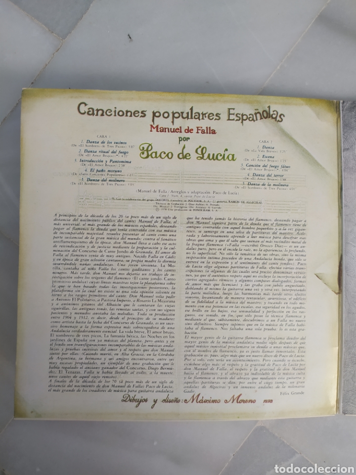Discos de vinilo: LP Paco de Luc&iacute;a - Foto 3
