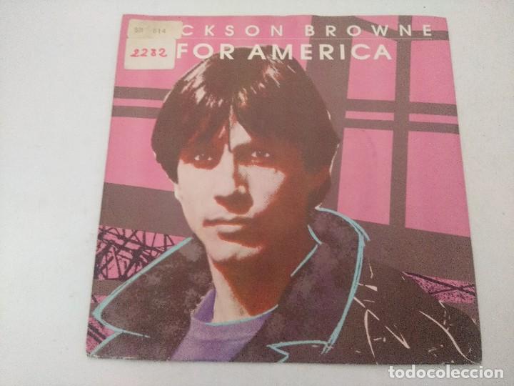 Discos de vinilo: SINGLE/JACKSON BROWNE/FOR AMERICA/PROMOCIONAL. - Foto 1
