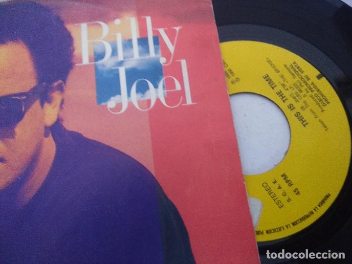 Discos de vinilo: SINGLE/BILLY JOEL/THIS IS THE TIME/PROMOCIONAL. - Foto 2