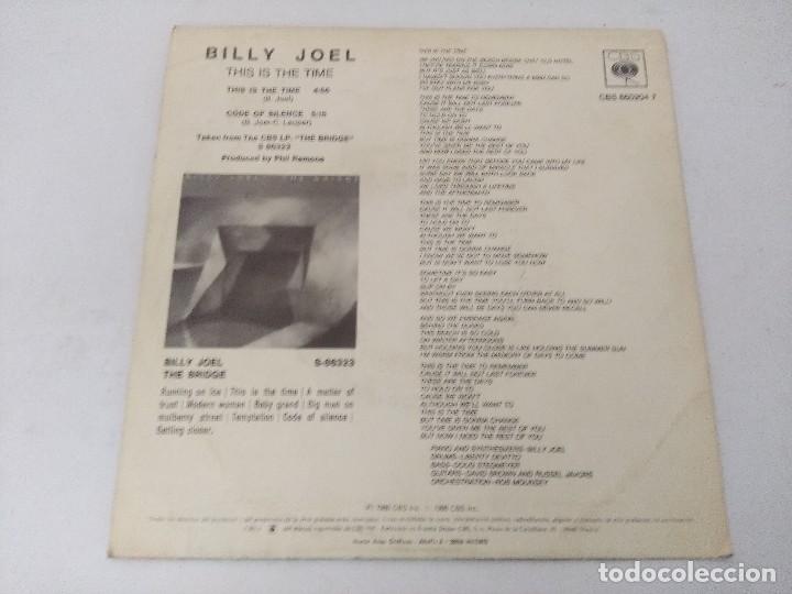 Discos de vinilo: SINGLE/BILLY JOEL/THIS IS THE TIME/PROMOCIONAL. - Foto 3